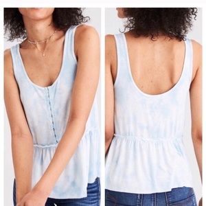 American eagle tie dye baby doll tank (L)
